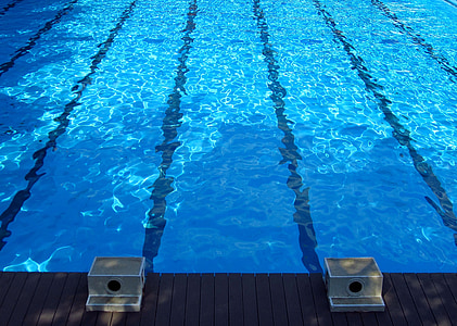 top view photography of swimming pool thumbnail