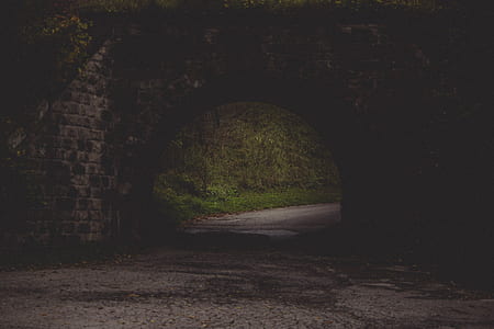 shallow focus photography of pathway in between rock formation thumbnail