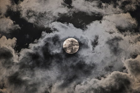 low angle photo of moon thumbnail