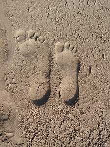 two foot marks on shore thumbnail