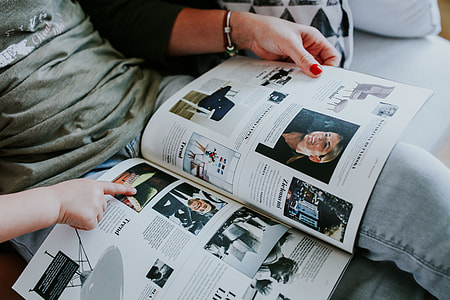 Woman read a magazine thumbnail