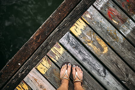 Old pier over a lake thumbnail
