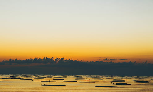 landscape photography of sea during sunset thumbnail