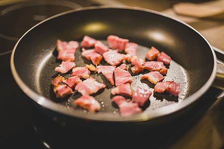 grilled pork on black skillet thumbnail