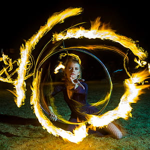 woman, female, ring, fire thumbnail