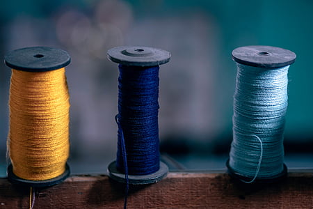 two blue and brown candle holders thumbnail