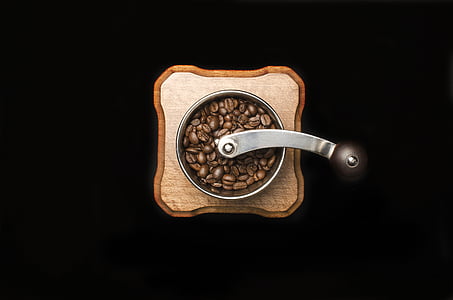 aerial photography of gray manual coffee grinder thumbnail