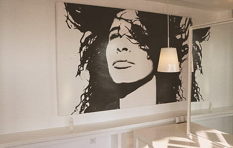 light, woman, art, wall thumbnail