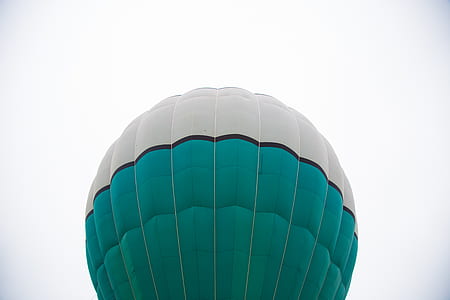 teal and white hot air balloon thumbnail