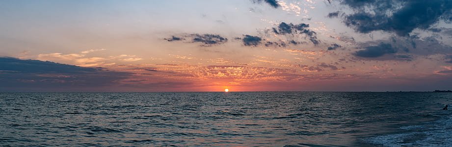 sea, dawn, nature, sky thumbnail