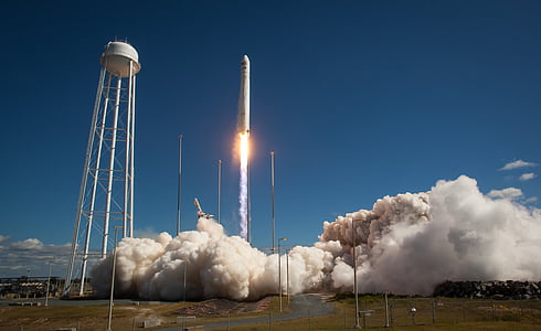 launched rocket during day thumbnail