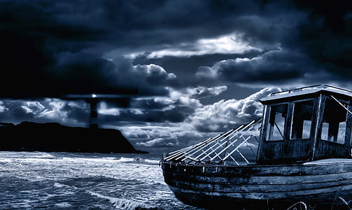 brown wooden ship on body of water thumbnail