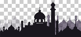 Eid al-Adha Eid Mubarak Eid al-Fitr Ramadan Mosque, The black castle of Eid al Fitr, black castle silhouette PNG clipart