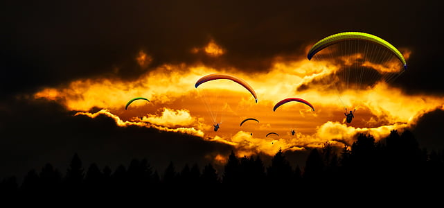 adventure, clouds, dawn, dusk, fly thumbnail