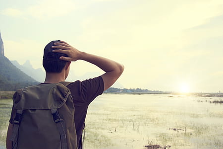 dawn, nature, sky, man thumbnail