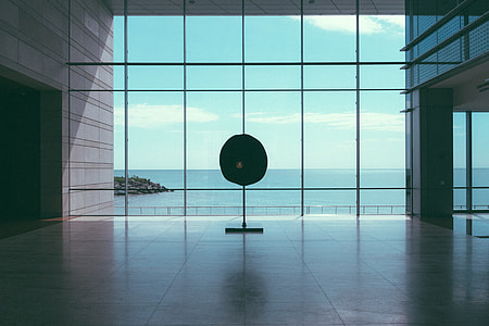 Modern interior with a lake view thumbnail