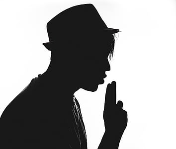 silhouette of person in white background thumbnail