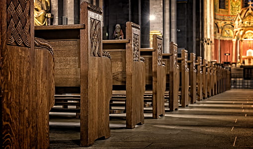 brown church benches thumbnail