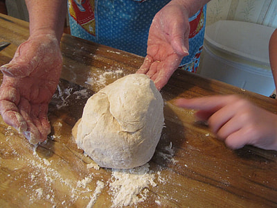 rolled dough on brown surface thumbnail