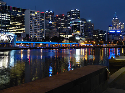landscape photography of city buildings during night time thumbnail