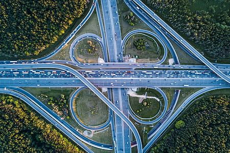 aerial photography of road thumbnail