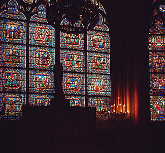 green, red, and blue mosaic glass thumbnail