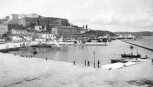 The harbour of Corfu in 1890 in Corfu, Greece thumbnail