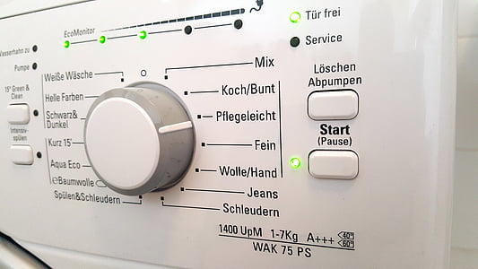 white and gray washing machine control knob thumbnail