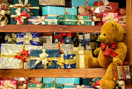 brown bear plush toy on brown shelf thumbnail