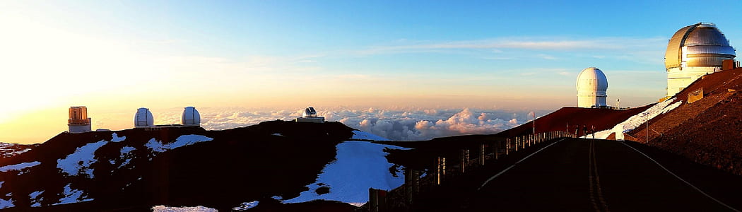horizon and snow covered hill thumbnail