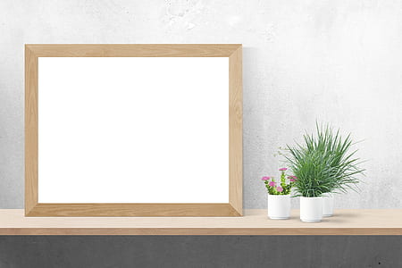 rectangular white brown photo frame thumbnail