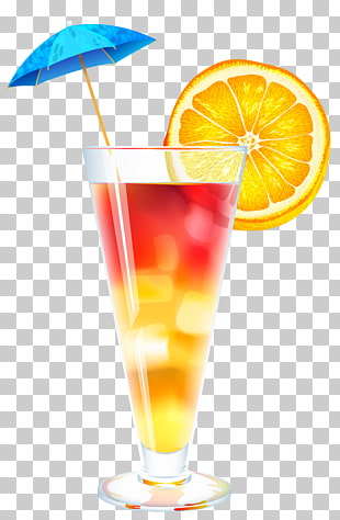 Cocktail Martini Tequila Sunrise Juice Screwdriver, Summer Cocktail , clear drinking glass illustration PNG clipart