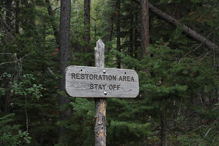 Restoration Are Stay Off road signage thumbnail