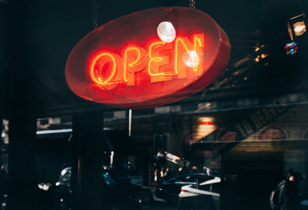 orange open neon signage ] thumbnail