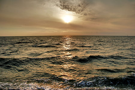 sea waves during sunset thumbnail
