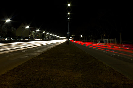 time lapse photography of light passes on road thumbnail