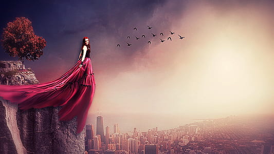 princess on cliff painting thumbnail