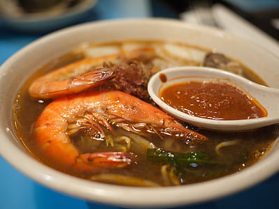 shrimp soup in shallow photo thumbnail