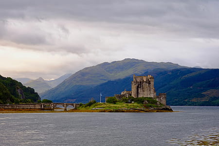 landscape photo of ruins on island thumbnail