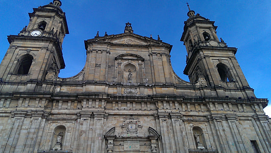 Close-up of the Cathedral in Bogota, Colombia thumbnail