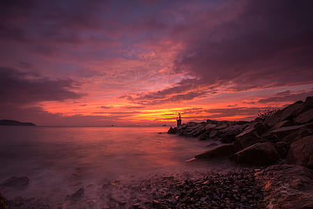Photography of Body of Water during Golden Hour thumbnail