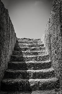 grayscale photography of stair thumbnail