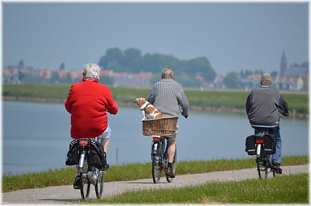 people, men, path, grass thumbnail