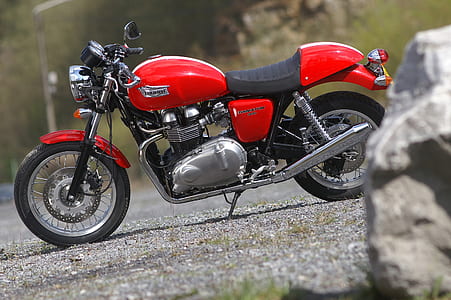 red and black bobber motorcycle thumbnail