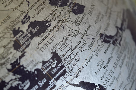 syria, middle east, map, globe, iraq, continent thumbnail