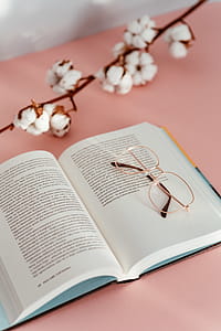 Open book on a pink background thumbnail