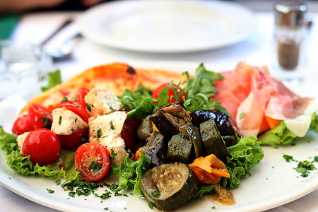 food on ceramic plate thumbnail