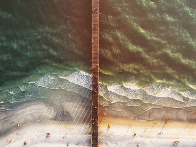 people walking on brown wooden dock above body of water during daytime thumbnail