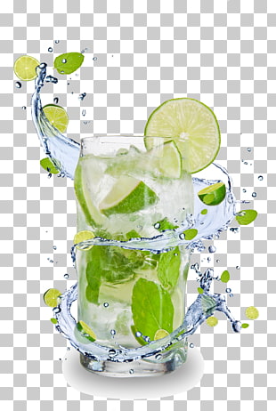 Caipirinha Mojito Cocktail Juice Sour, Fruit juice and beverage cups HD material, clear drinking glass with lime PNG clipart