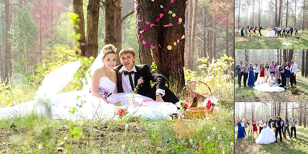 bride and groom collage photo thumbnail